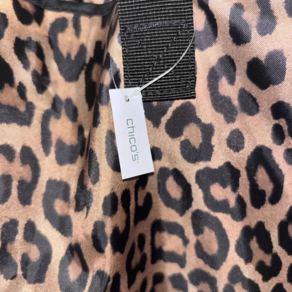 NWT Chico's Brown Leopard Print Mob Wife Garment Bag Travel Suit Cover - Picture 8 of 9
